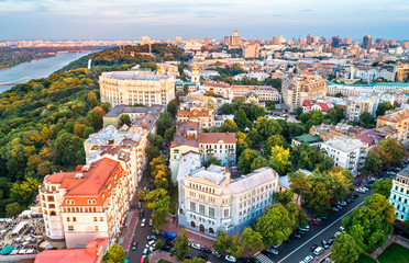 Wall Mural - Aerial view of the historic centre of Kiev, Ukraine