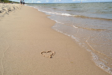 the coastline of usedom at a sunny afternoon