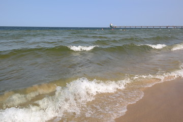 the coastline of usedom at a sunny afternoon