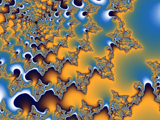 Poster - Digital Artwork. Beautiful abstract patterns. The theme of nature and the macrocosm. Mosses and lichens. Technologies of fractal graphics.