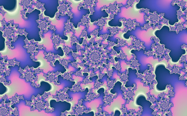 Poster - Digital Artwork. Beautiful abstract patterns. The theme of nature and the macrocosm. Mosses and lichens. Technologies of fractal graphics.