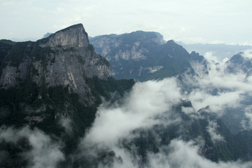 clouds over the mountains