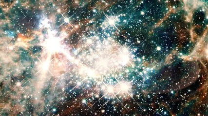Wall Mural - tarantula nebula also know 30 doradus star nursery with bright flare light in outer space. contains 