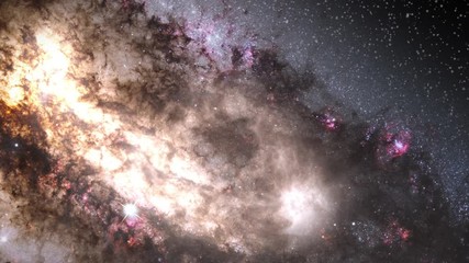 Wall Mural - centaurus galaxy active star nursery in outer space rotating with great moving star field. contains 