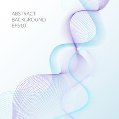 Poster - abstract lines on a white background. line art.