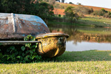 Fototapeta Konie - Pedalinho lago paisagem natureza lembrança antigo