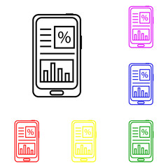 Poster - Element of finance mobile app in multi colored icons. Premium quality graphic design icon. Simple icon for websites, web design, mobile app, info graphics