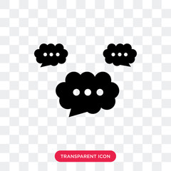 Poster - Chat vector icon isolated on transparent background, Chat logo design