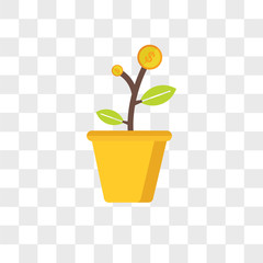 Poster - Growth vector icon isolated on transparent background, Growth logo design