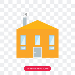 Canvas Print - House vector icon isolated on transparent background, House logo design