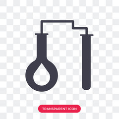 Poster - Test tubes vector icon isolated on transparent background, Test tubes logo design