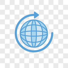 Aufkleber - Worldwide vector icon isolated on transparent background, Worldwide logo design