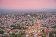 Beautiful view of San Miguel de Allende city from the tourist lookout in Guanajuato, Mexico