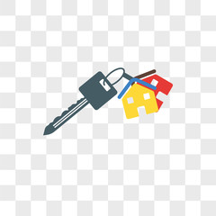 Poster - Key vector icon isolated on transparent background, Key logo design