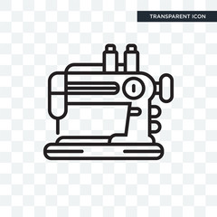 Poster - Sewing machine vector icon isolated on transparent background, Sewing machine logo design