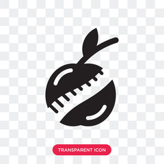 Wall Mural - Apple vector icon isolated on transparent background, Apple logo design