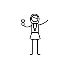 Poster - jeweler icon. element of human hobbies icon for mobile concept and web apps. thin line jeweler icon 