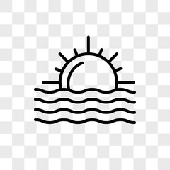 Poster - Sunset vector icon isolated on transparent background, Sunset logo design