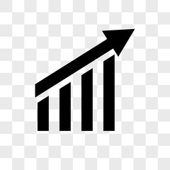 Aufkleber - Profits vector icon isolated on transparent background, Profits logo design