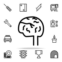 Poster - human brain icon. web icons universal set for web and mobile