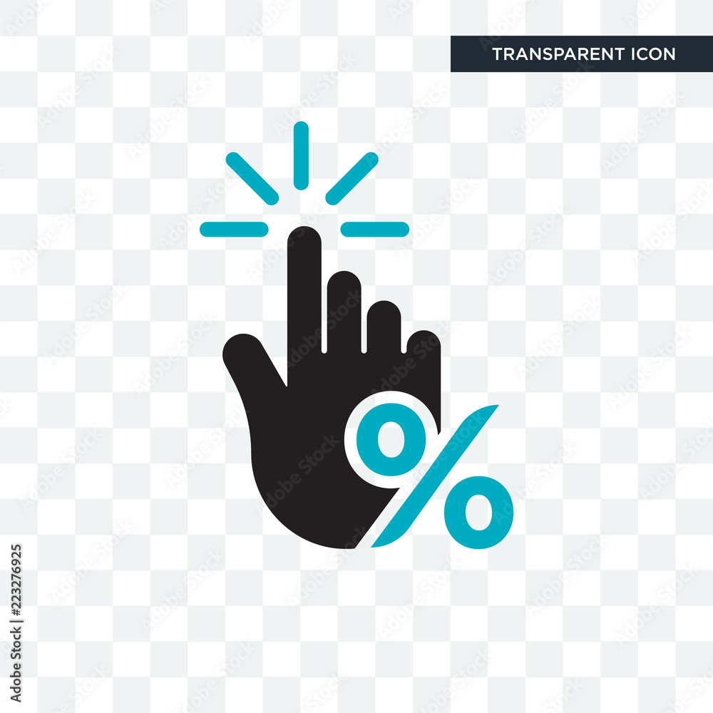 Click through rate vector icon isolated on transparent background ...