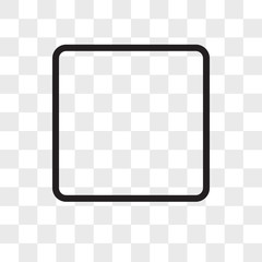 Aufkleber - Square vector icon isolated on transparent background, Square logo design