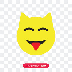 Wall Mural - Cat vector icon isolated on transparent background, Cat logo design