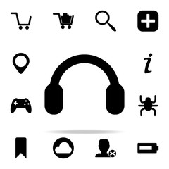 Poster - headphones from sound icon. web icons universal set for web and mobile