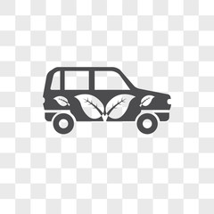 Aufkleber - Eco Car vector icon isolated on transparent background, Eco Car logo design