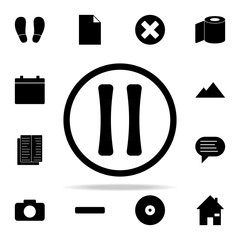 Poster - pause sign in a circle icon. web icons universal set for web and mobile