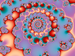 Poster - Abstrct Digital Artwork. Patterns of nature. Shells. Technologies of fractal graphics.