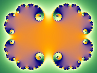 Poster - Abstrct Digital Artwork. Patterns of nature. Shells. Technologies of fractal graphics.