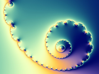 Poster - Abstrct Digital Artwork. Patterns of nature. Shells. Technologies of fractal graphics.