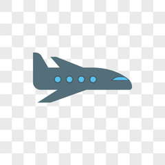 Poster - airplane vector icon isolated on transparent background, airplane logo design