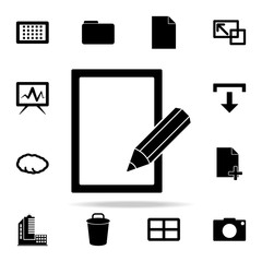 Poster - sheet and pencil icon. web icons universal set for web and mobile