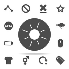 Poster - sun in round icon. web icons universal set for web and mobile