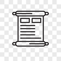 Fototapete - Paper vector icon isolated on transparent background, Paper logo design