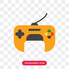 Wall Mural - Gamepad vector icon isolated on transparent background, Gamepad logo design