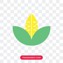 Wall Mural - Corn vector icon isolated on transparent background, Corn logo design