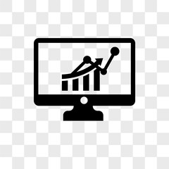 Poster - Bar chart vector icon isolated on transparent background, Bar chart logo design
