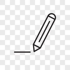 Poster - edit vector icon isolated on transparent background, edit logo design
