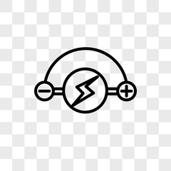 Poster - Bolt vector icon isolated on transparent background, Bolt logo design