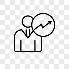 Poster - Growth vector icon isolated on transparent background, Growth logo design