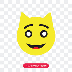 Poster - Cat vector icon isolated on transparent background, Cat logo design