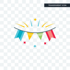 Wall Mural - Garlands vector icon isolated on transparent background, Garlands logo design