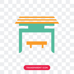 Sticker - Bus stop vector icon isolated on transparent background, Bus stop logo design