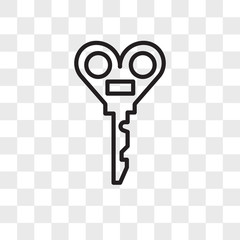 Poster - Key vector icon isolated on transparent background, Key logo design