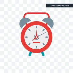 Alarm clock vector icon isolated on transparent background, Alarm clock logo design