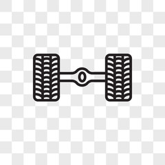 Aufkleber - Wheel alignment vector icon isolated on transparent background, Wheel alignment logo design