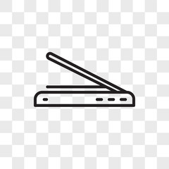 Poster - Scanner vector icon isolated on transparent background, Scanner logo design